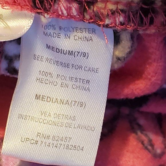 Disney Minnie Mouse pajama bottoms pink size Medium juniors - Picture 7 of 10